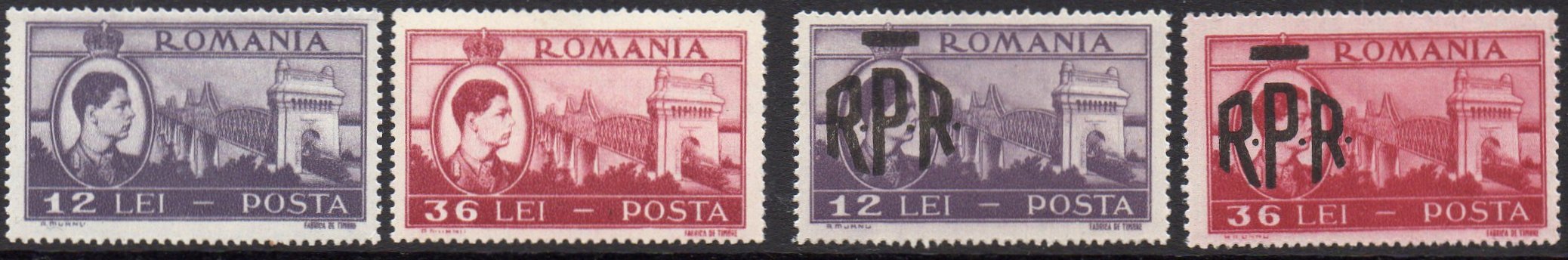 Cernavoda Railway Bridge Stamp King Carol I Bridge Anghel Saligny Bridge 